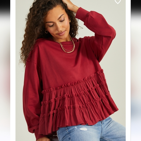 Altar'd State Harlow Peplum Top Medium - Picture 3 of 10